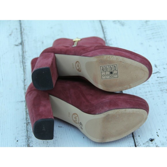 Michael Kors Frenchie Platform Bootie Brandy Red Size 5.5 / WORN ONCE - Picture 5 of 5